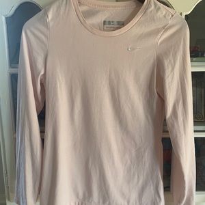 Light pink Nike Fit Dry long sleeve tee